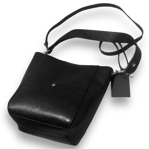 BORSE IN PELLE Leather Tote Shoulder Bag Black Removable Red P…Dark Lolita - Picture 7 of 13